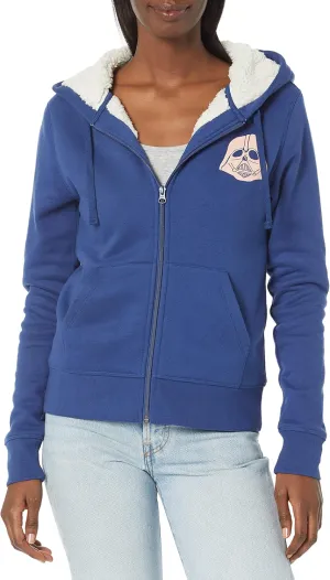 Amazon Essentials Disney | Marvel | Star Wars | Princess Women's Fleece Sherpa-Lined Full-Zip Hoodies