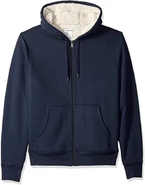 Amazon Essentials Women's Sherpa-Lined Fleece Full-Zip Hooded Jacket (Available in Plus Size)