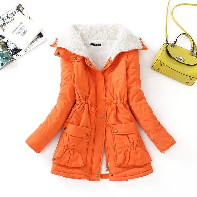 Campera Chaqueta Abrigo Algodon Mujer Dama Señora Nieve Exterior Largo Medio Gruesa Rellena Parkas
