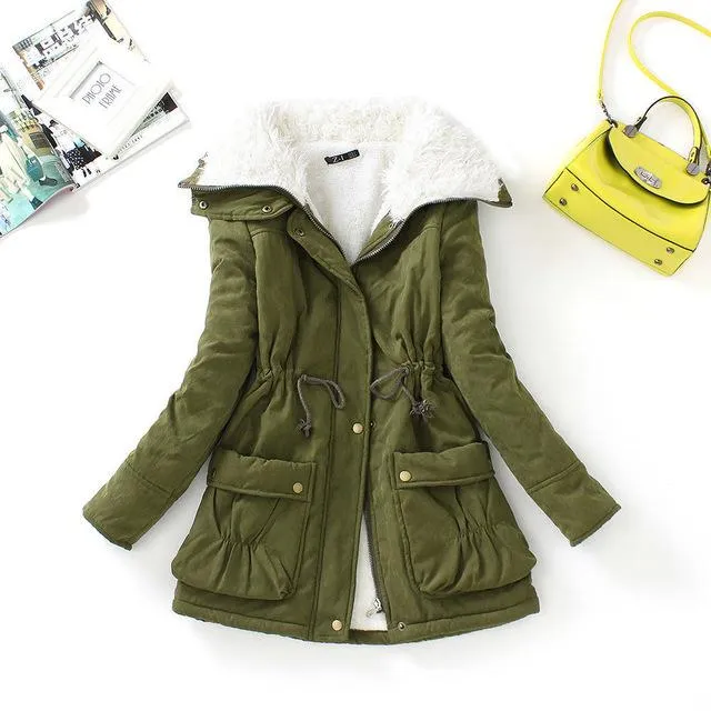 Campera Chaqueta Abrigo Algodon Mujer Dama Señora Nieve Exterior Largo Medio Gruesa Rellena Parkas