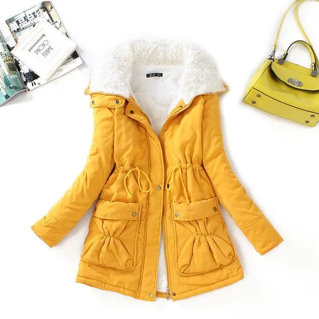 Campera Chaqueta Abrigo Algodon Mujer Dama Señora Nieve Exterior Largo Medio Gruesa Rellena Parkas