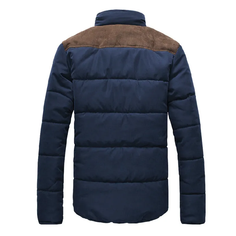 Dimusi Winter Jacket Men Warm Casual Parkas Cotton Stand Collar Winter Coats Male Padded Overcoat Ou
