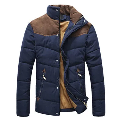 Dimusi Winter Jacket Men Warm Casual Parkas Cotton Stand Collar Winter Coats Male Padded Overcoat Ou