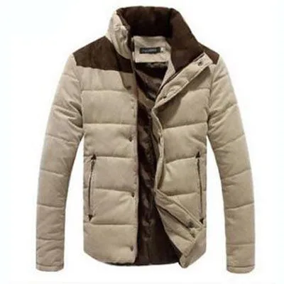 Dimusi Winter Jacket Men Warm Casual Parkas Cotton Stand Collar Winter Coats Male Padded Overcoat Ou