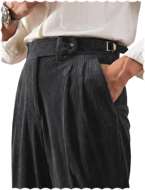 Men's Pants Corduroy Tailored Classic Fit Winter Stretchy Casual Corduroy Dress Pants