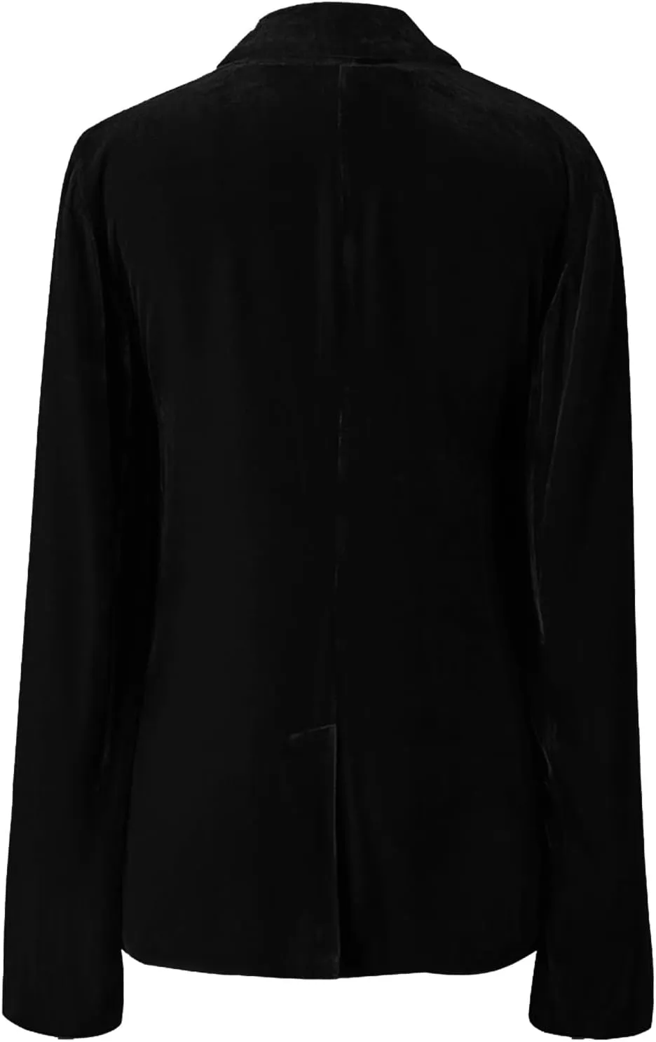 Mintlimit Women's Velvet Blazer Jacket - Long Sleeve V Neck Coat